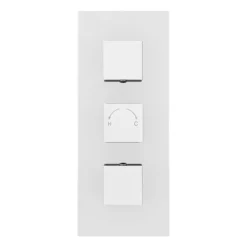 Milan Triple Square Concealed Thermostatic Shower Valve With Diverter - Chrome -Shower Essence misvcd02 n d1