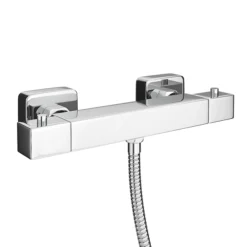 Milan Bar Shower Package W. Flat Minimalist Slider Handset Kit -Shower Essence mmbsft1d4