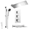 Milan Modern Shower Package (Fixed Head, Riser Rail Kit + Bath Spout) -Shower Essence mmsppk n d6