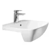 Britton MyHome 50cm 1TH Semi-Recessed Basin -Shower Essence my50sct1thw l