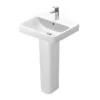 Duravit No.1 1TH Washbasin + Full Pedestal -Shower Essence n1551thfp l