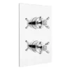 Bristan - 1901 Thermostatic Recessed Dual Control Shower Valve - Chrome -Shower Essence n2shcvoc l