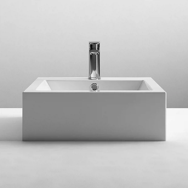 Nuie 470 X 450mm Square Ceramic Counter Top Basin - 1 Tap Hole 4 Nuie 470 X 450mm Square Ceramic Counter Top Basin - 1 Tap Hole - Image 2