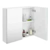 Brooklyn 800mm Gloss White Bathroom Mirror Cabinet - 2 Door -Shower Essence off119 d4