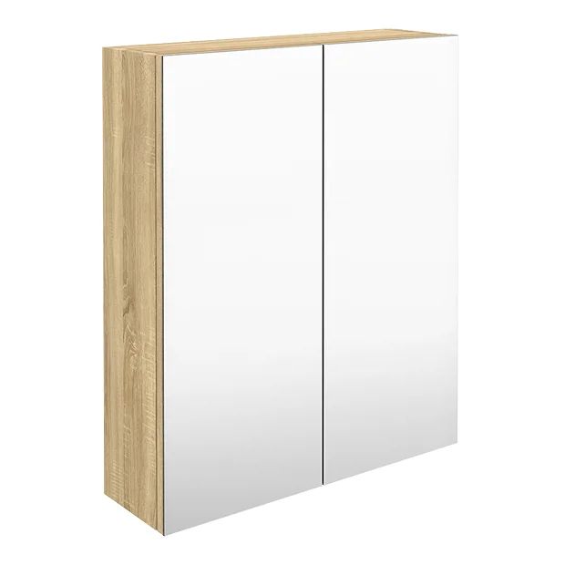 Hudson Reed 600mm Natural Oak 50/50 Mirror Unit 3 Hudson Reed 600mm Natural Oak 50/50 Mirror Unit