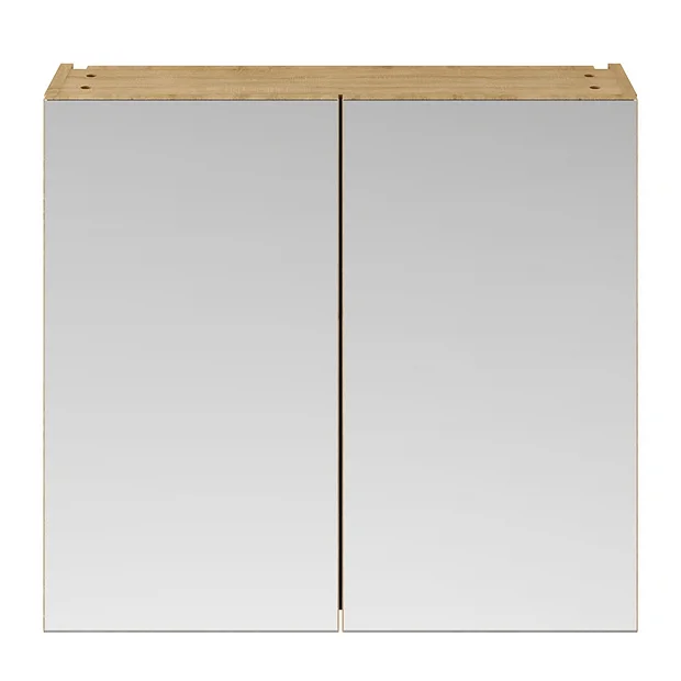 Brooklyn 800mm Natural Oak Bathroom Mirror Cabinet - 2 Door 6 Brooklyn 800mm Natural Oak Bathroom Mirror Cabinet - 2 Door - Image 4