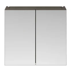Brooklyn 800mm Grey Avola Bathroom Mirror Cabinet - 2 Door -Shower Essence off519 d2