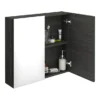 Brooklyn 800mm Hacienda Black Bathroom Mirror Cabinet - 2 Door -Shower Essence off619 d4