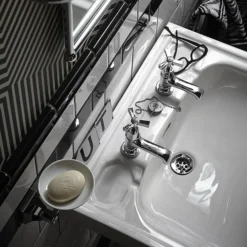 Heritage - Granley Deco 2TH Basin & Pedestal