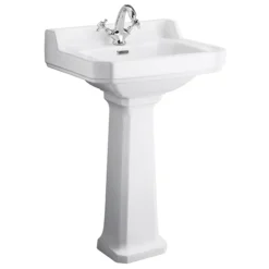 Nuie Carlton 1 Tap Hole Traditional Basin + Pedestal -Shower Essence premiercarlton1tapholetraditionalbasinandpedestal l