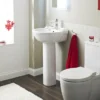 Nuie - Darwin 1TH Basin With Full Pedestal -Shower Essence premierdarwin1thbasinwithfullpedestald1