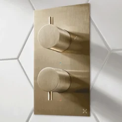 Crosswater MPRO Thermostatic Shower Valve With 2-Way Diverter - Brushed Brass