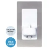 Proofvision Oral-B In Wall Electric Toothbrush Charger With Shaver Socket - Brushed Steel -Shower Essence pv12bs d1