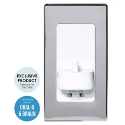 Proofvision Oral-B In Wall Electric Toothbrush Charger With Shaver Socket - Polished Steel 8 Proofvision Oral-B In Wall Electric Toothbrush Charger With Shaver Socket - Polished Steel -Shower Essence pv12ps d1n