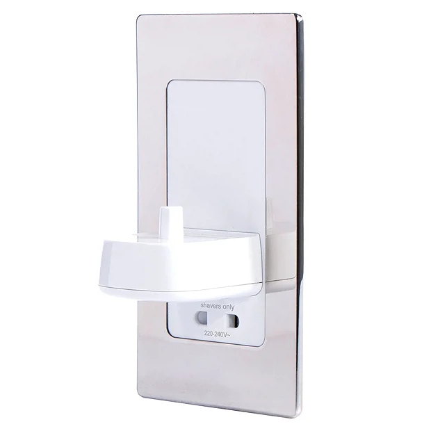 Proofvision Oral-B In Wall Electric Toothbrush Charger With Shaver Socket - Polished Steel 6 Proofvision Oral-B In Wall Electric Toothbrush Charger With Shaver Socket - Polished Steel - Image 4