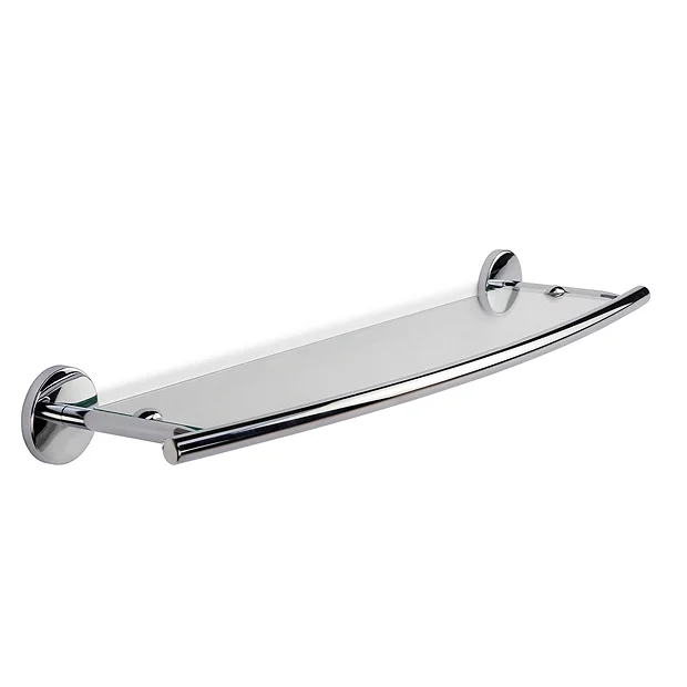Croydex - Hampstead Glass Shelf - Chrome 4 Croydex - Hampstead Glass Shelf - Chrome - Image 2