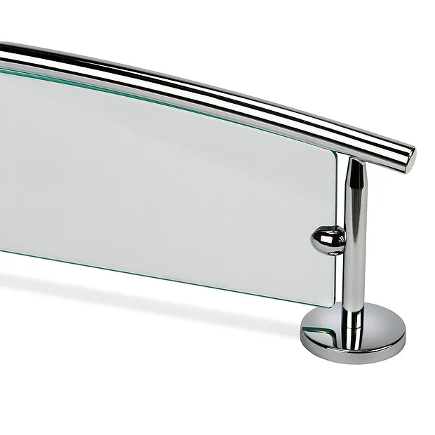 Croydex - Hampstead Glass Shelf - Chrome 5 Croydex - Hampstead Glass Shelf - Chrome - Image 3
