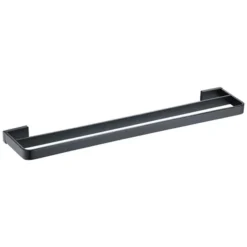 RAK Moon Black Double Towel Rail