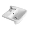 RAK Series 600 52cm Semi Recessed Basin 1TH -Shower Essence rakseries60052cmsemirecessedbasin1ths60052sr1nd1