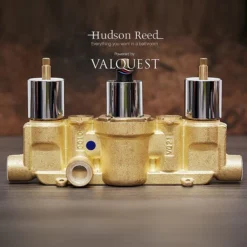 Hudson Reed Reign Triple Concealed Thermostatic Shower Valve With Diverter - Round Plate -Shower Essence rei3417 d1