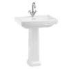 Burlington Riviera 650mm Square Basin + Full Pedestal