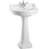 Burlington Edwardian Round Medium Basin And Regal Pedestal -Shower Essence roundb61thverylarge