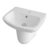 Nuie Renoir Compact Basin & Semi Pedestal - 1 Tap Hole -Shower Essence rsp d1