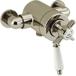 Heritage Dawlish Exposed Shower Valve With Bottom Outlet Connection - Vintage Gold