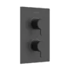 Heritage Dartmouth 2 Outlet Twin Concealed Thermostatic Shower Valve - Matt Black -Shower Essence sdabl01