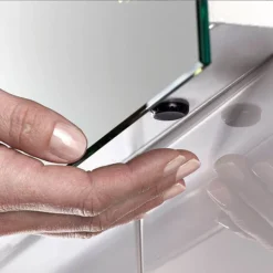 Sensio Aspen Diffused Double LED Mirror Cabinet With Shaving Socket -Shower Essence se30766c0 d2