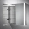 Sensio Aspen Diffused Double LED Mirror Cabinet With Shaving Socket -Shower Essence se30816c0 d2