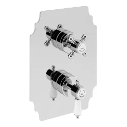 Heritage Glastonbury Recessed Shower With Premium Fixed Head & Flexible Riser Kit - Chrome