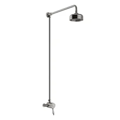 Heritage Glastonbury Exposed Shower With Premium Fixed Riser Kit - Brushed Nickel