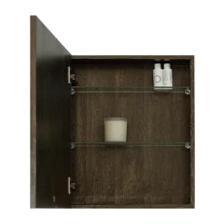 550mm Slimline Mirror Cabinet Dark Oak -Shower Essence smcdo d2