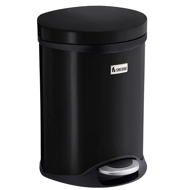 Smedbo Outline Lite 6 Litre Pedal Bin - Black 3 Smedbo Outline Lite 6 Litre Pedal Bin - Black