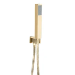 Arezzo Brushed Brass Square Thermostatic Shower Pack With 200mm Head + Handset -Shower Essence sq4bbpk d2