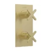 Heritage Salcombe 2 Outlet Twin Concealed Thermostatic Shower Valve - Brushed Brass 1 Heritage Salcombe 2 Outlet Twin Concealed Thermostatic Shower Valve - Brushed Brass -Shower Essence ssabb02