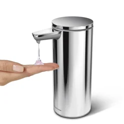 Simplehuman Rechargeable Liquid Sensor Pump Soap Dispenser - Polished Steel -Shower Essence st1044 d4