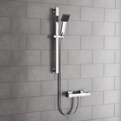 Milan Square Thermostatic Bar Shower Valve - Chrome -Shower Essence stmv01detail1