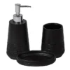 Strata Black 3-Piece Bathroom Accessory Set 2 Strata Black 3-Piece Bathroom Accessory Set -Shower Essence strab3set l