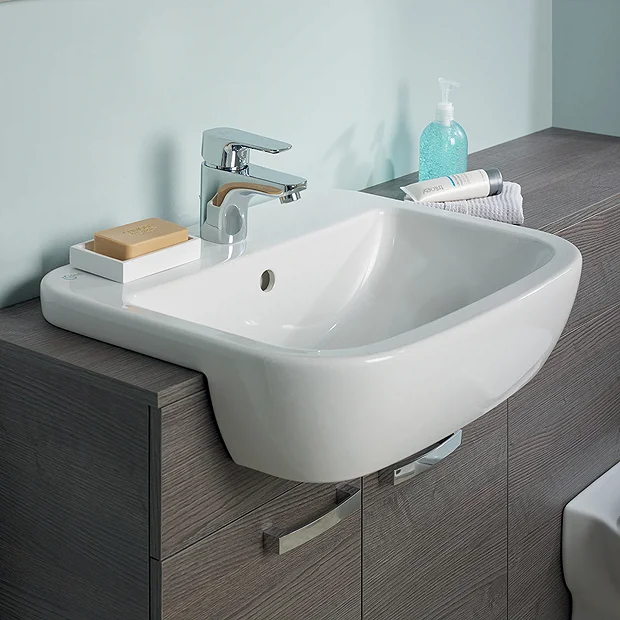 Ideal Standard Tempo 55cm 1TH Semi-Countertop Washbasin 6 Ideal Standard Tempo 55cm 1TH Semi-Countertop Washbasin - Image 4