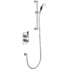Burlington Trent Black Thermostatic Concealed Single Outlet Shower Valve With Slide Rail, Hose & Handset -Shower Essence tf1hbla l