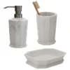 Trafalgar Grey Marble Effect Polyresin Bathroom Accessories Set -Shower Essence tgmset l