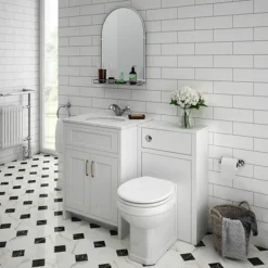 Chatsworth Traditional 700 X 490mm Arched Mirror With Glass Shelf - Chrome -Shower Essence tmcs02 d1