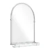 Chatsworth Traditional 700 X 490mm Arched Mirror With Glass Shelf - Chrome -Shower Essence tmcs02 detail1