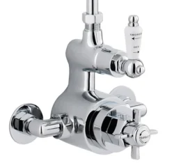 Ultra Traditional Exposed Thermostatic Shower Package With Twin Valve & Riser Kit -Shower Essence traditionalexposedshowervalverigidriserag302a3170nwd2