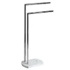 Trafalgar White Marble Effect Freestanding Towel Stand -Shower Essence trwtrl l