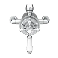 Trafalgar Traditional Luxury Rigid Riser Kit With Diverter + Dual Exposed Shower Valve -Shower Essence tsvpk03 n d1