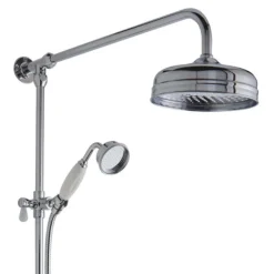 Hudson Reed Topaz Triple Thermostatic Shower Valve With Rigid Riser Kit & Bath Spout -Shower Essence tsvt103 d2