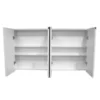 Nuie 1200 Gloss White Minimalist 4-Door Mirror Cabinet -Shower Essence ultra1200x110mmminimalistmirrorcabinet4doorswhiteluxmw1200d1
